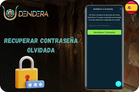 Recuperar contraseña olvidada para iniciar sesión en Dendera Casino Login