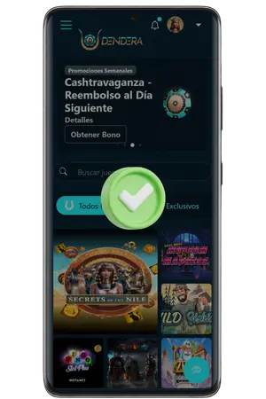 Listo, ya has iniciado sesión en tu cuenta de casino.